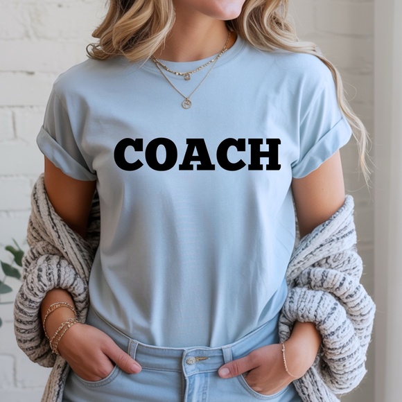 Gildan Tops - Coach T-shirt Game Day blue, Unisex with old letters XXL-3XL  Cheer sports New